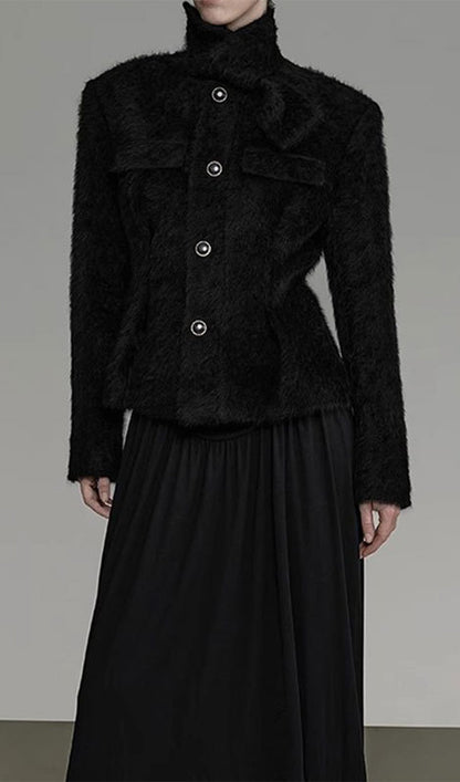 Feather Cardigan Coat
