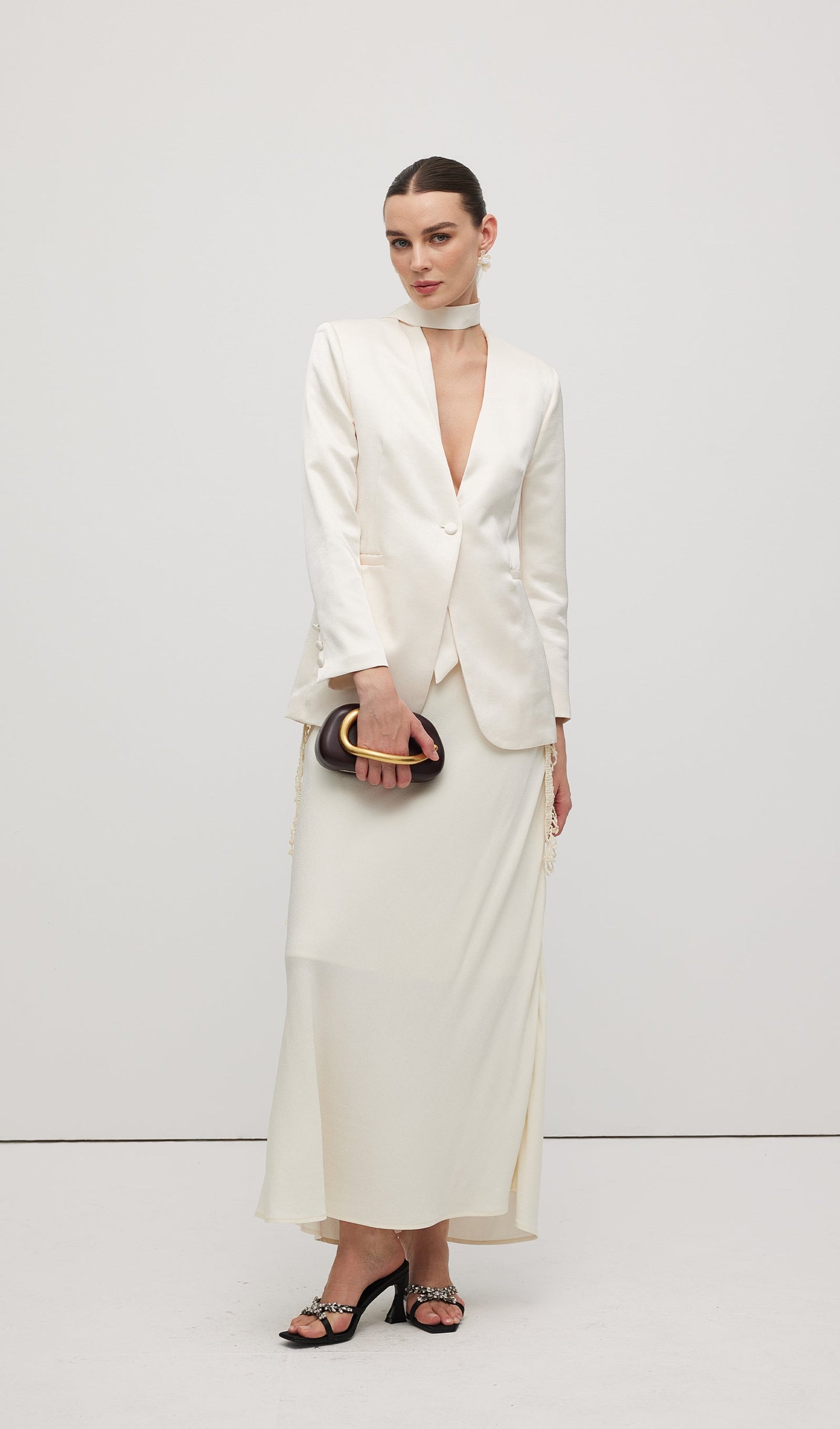 Braided Belted Maxi Skirt