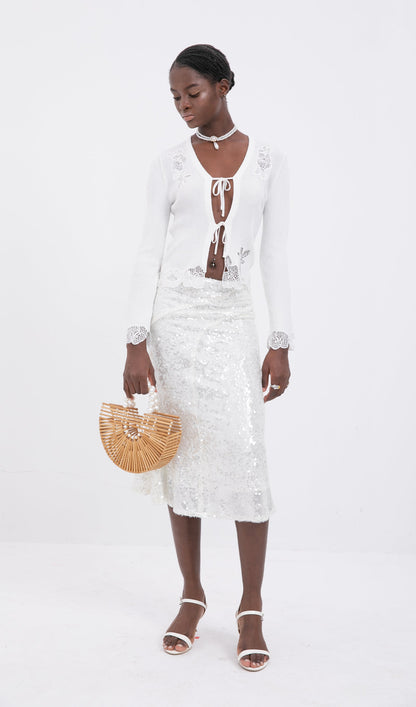 Mermaid Sequined Slim Midi Skirt