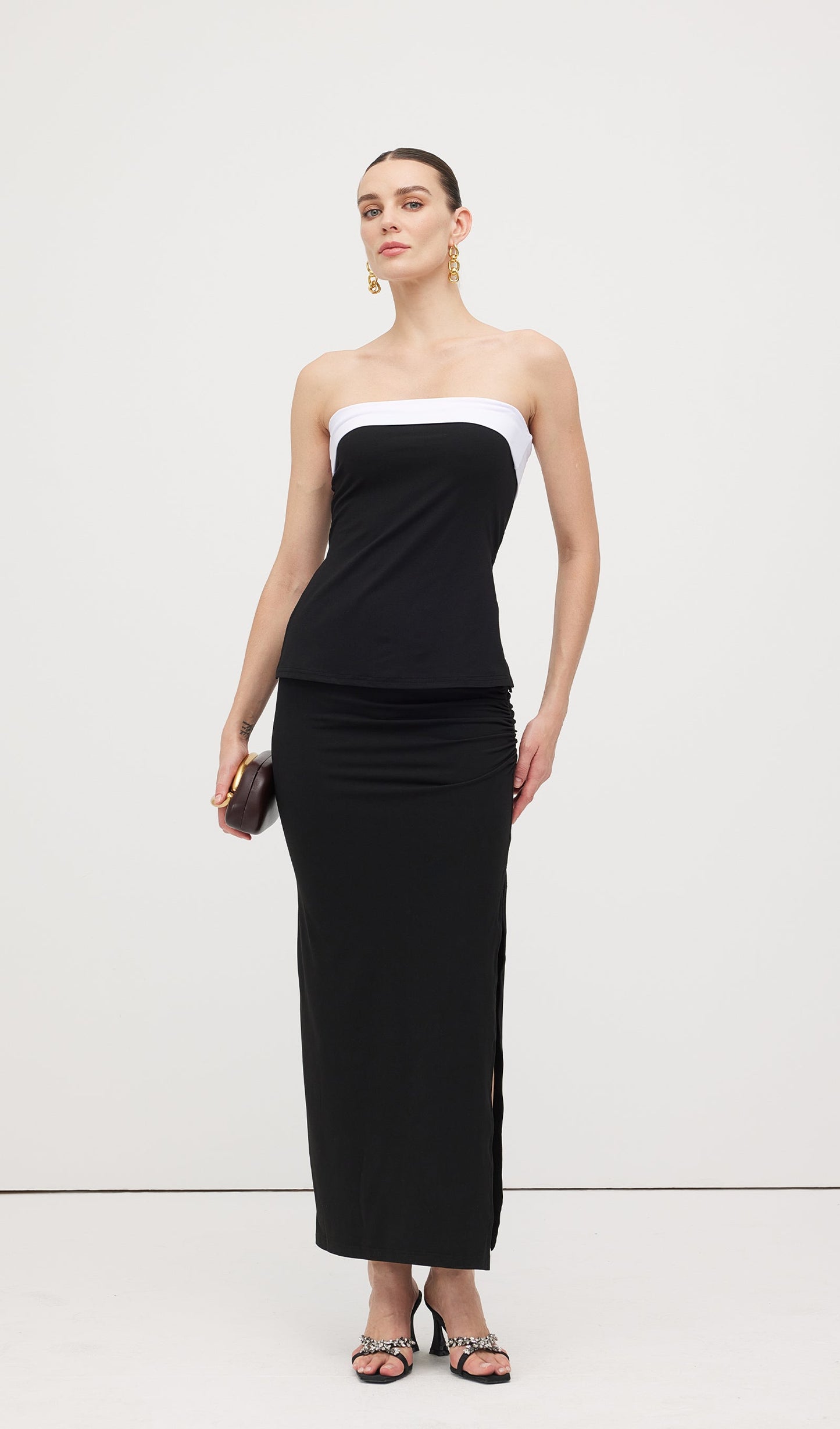 Colourbolck Slim Fit Tube Top