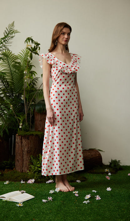 Polka Dot Maxi Dress