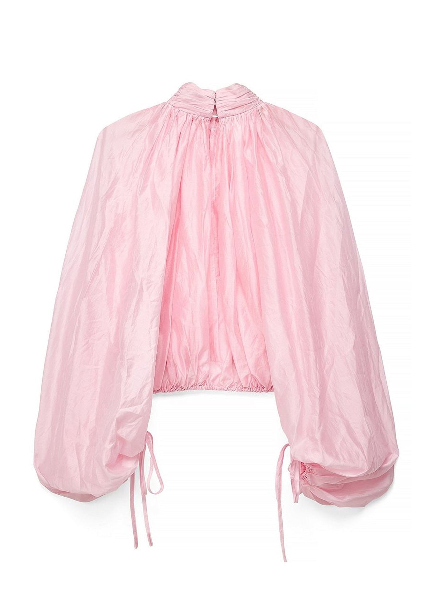 Hexila Balloon Sleeve Volume Blouse In Pink