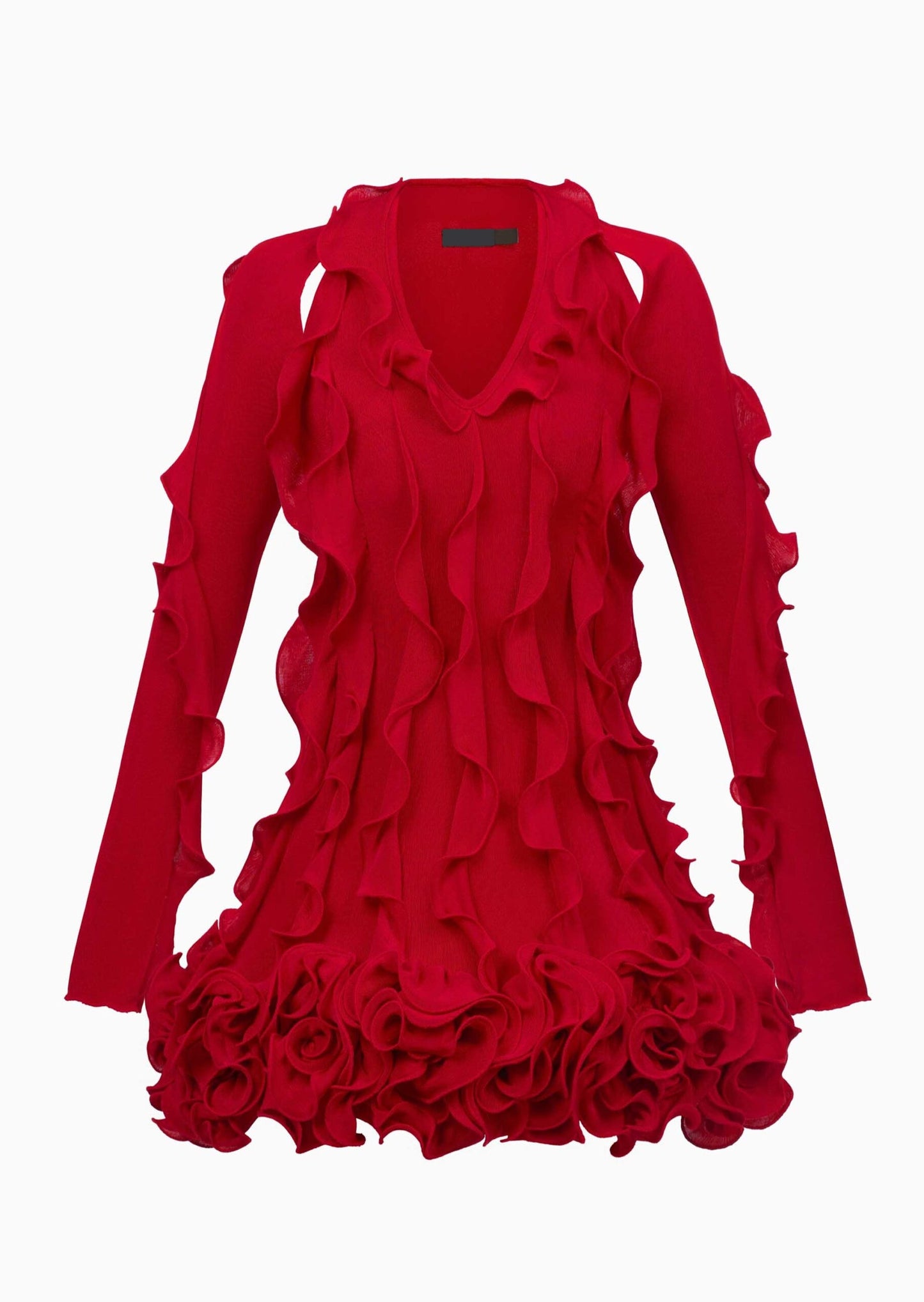 Vase-Shaped Floral Mini Dress