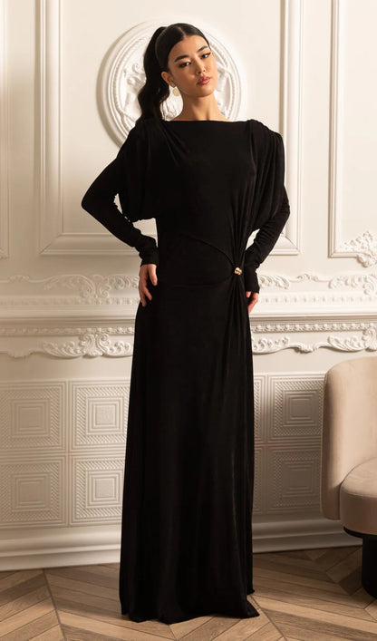 Metallic Decor Maxi Dress