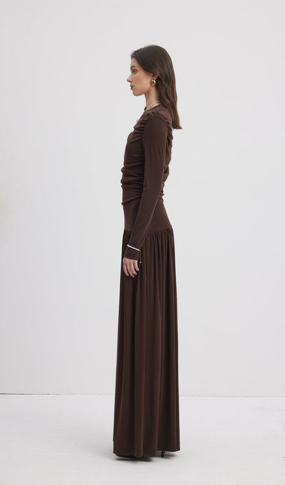 Ruffle Knitted Maxi Dress