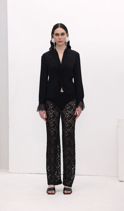 Lace Hollow Out Trousers