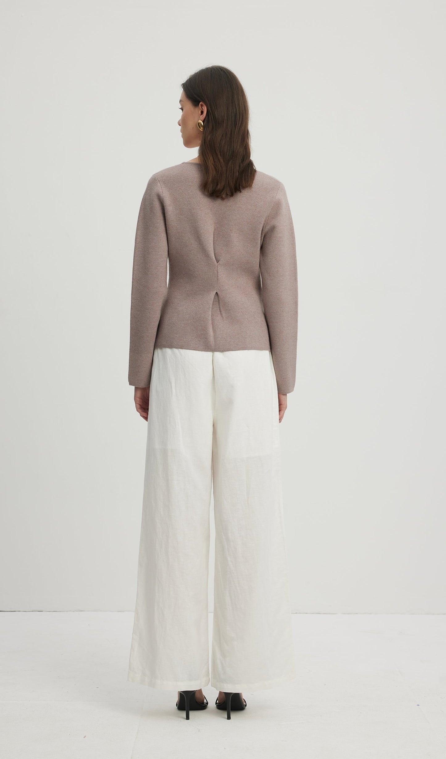 Loose Tie Pants White