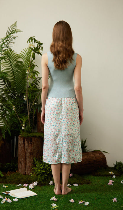 Ruched Collar Knited Top