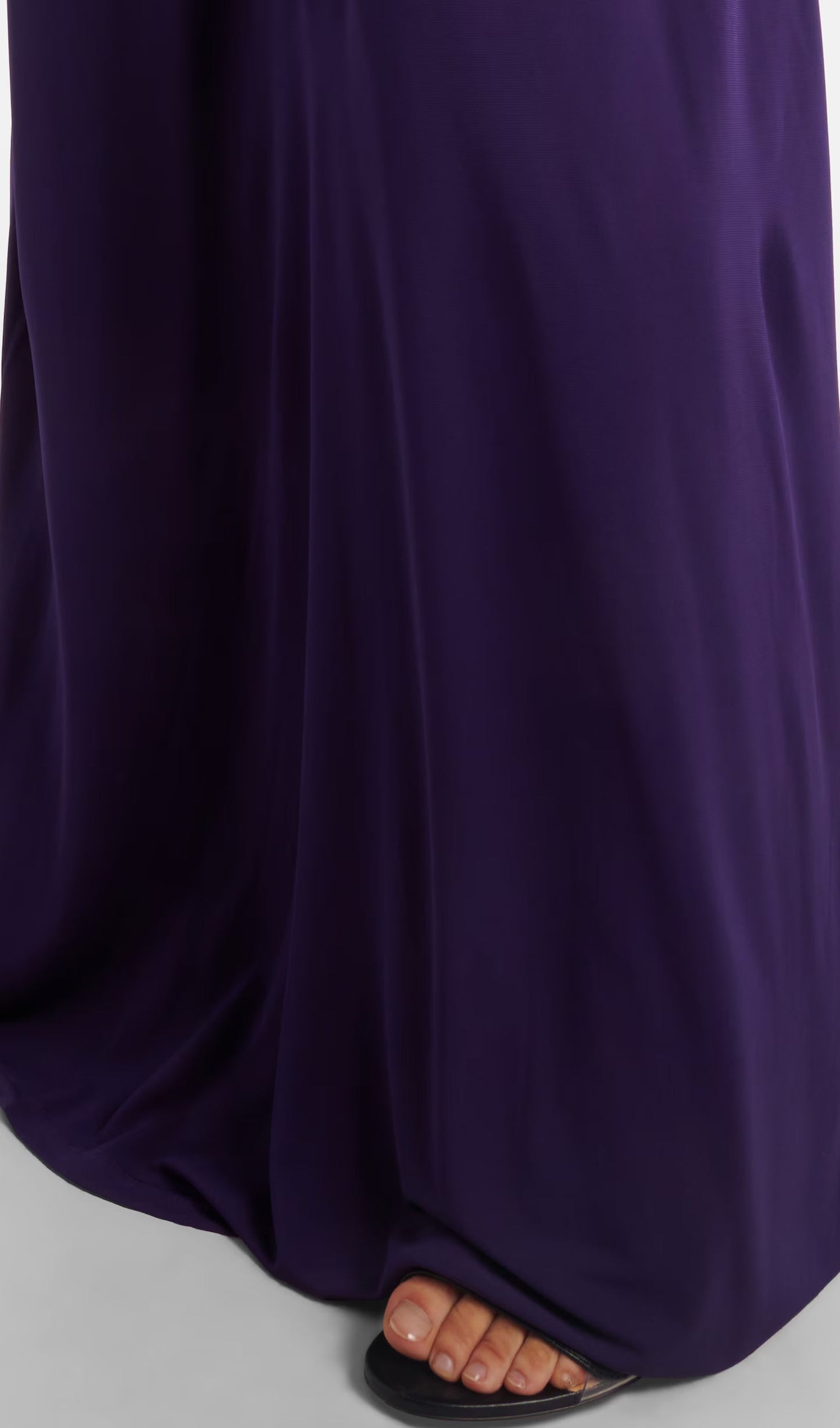 Arced Palm Cutout Gathered Maxi Dress
