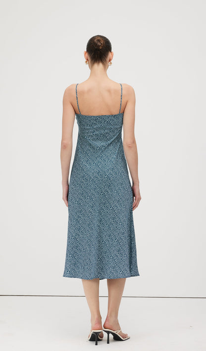 Polka Dot Print Midi Dress