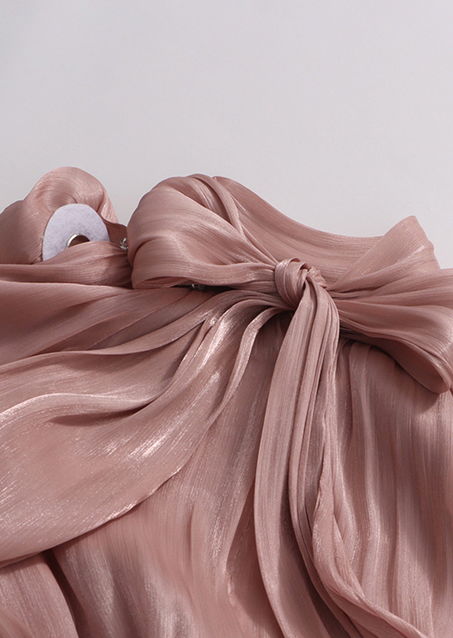 Floral Pleated Glossy Maxi Dress In Pink