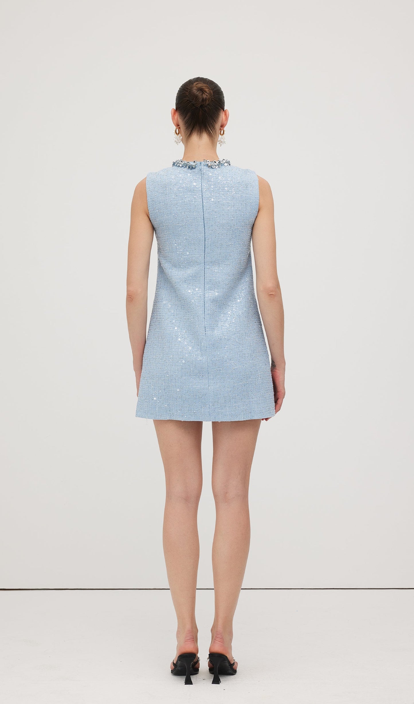 Sequin Boucle Mini Dress