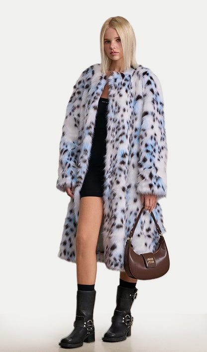 Lynx Leopard Print Coat