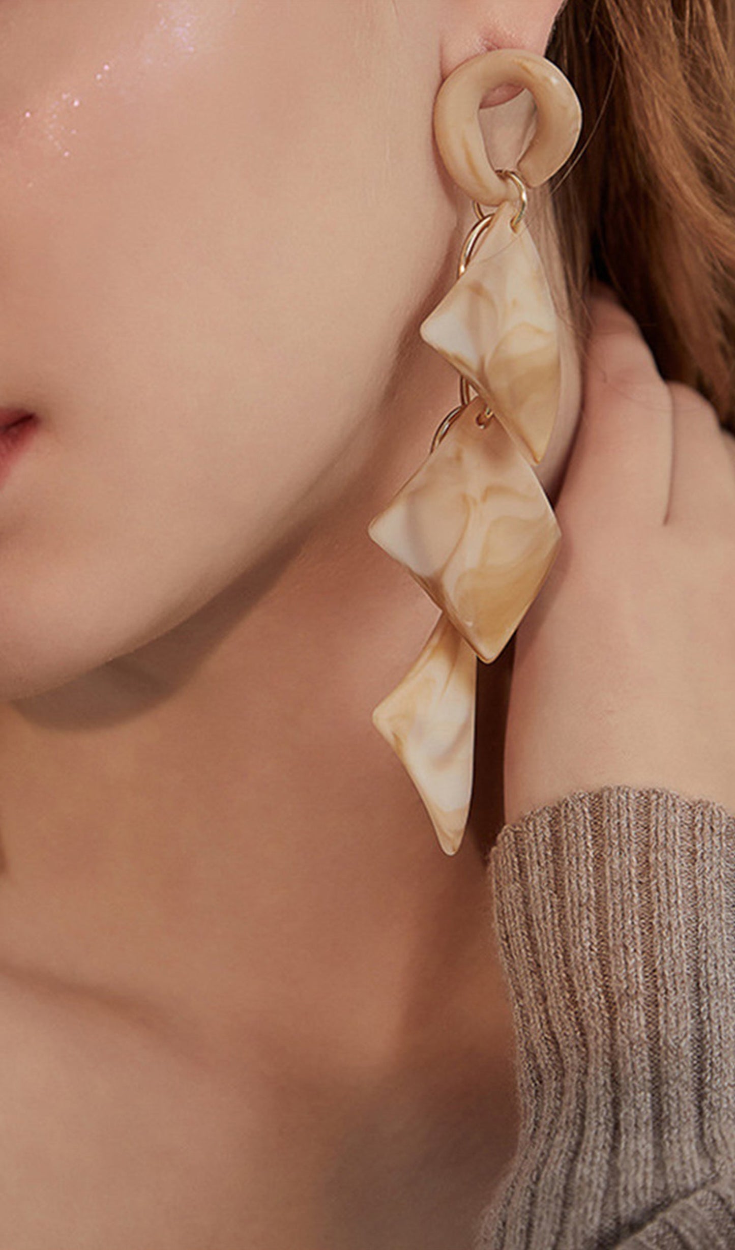Geometric Dangle Drop Earrings