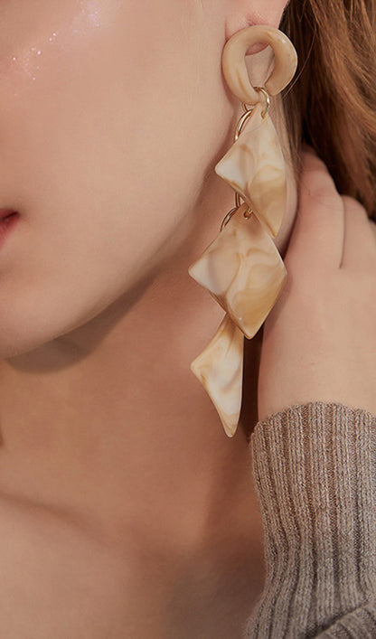 Geometric Dangle Drop Earrings