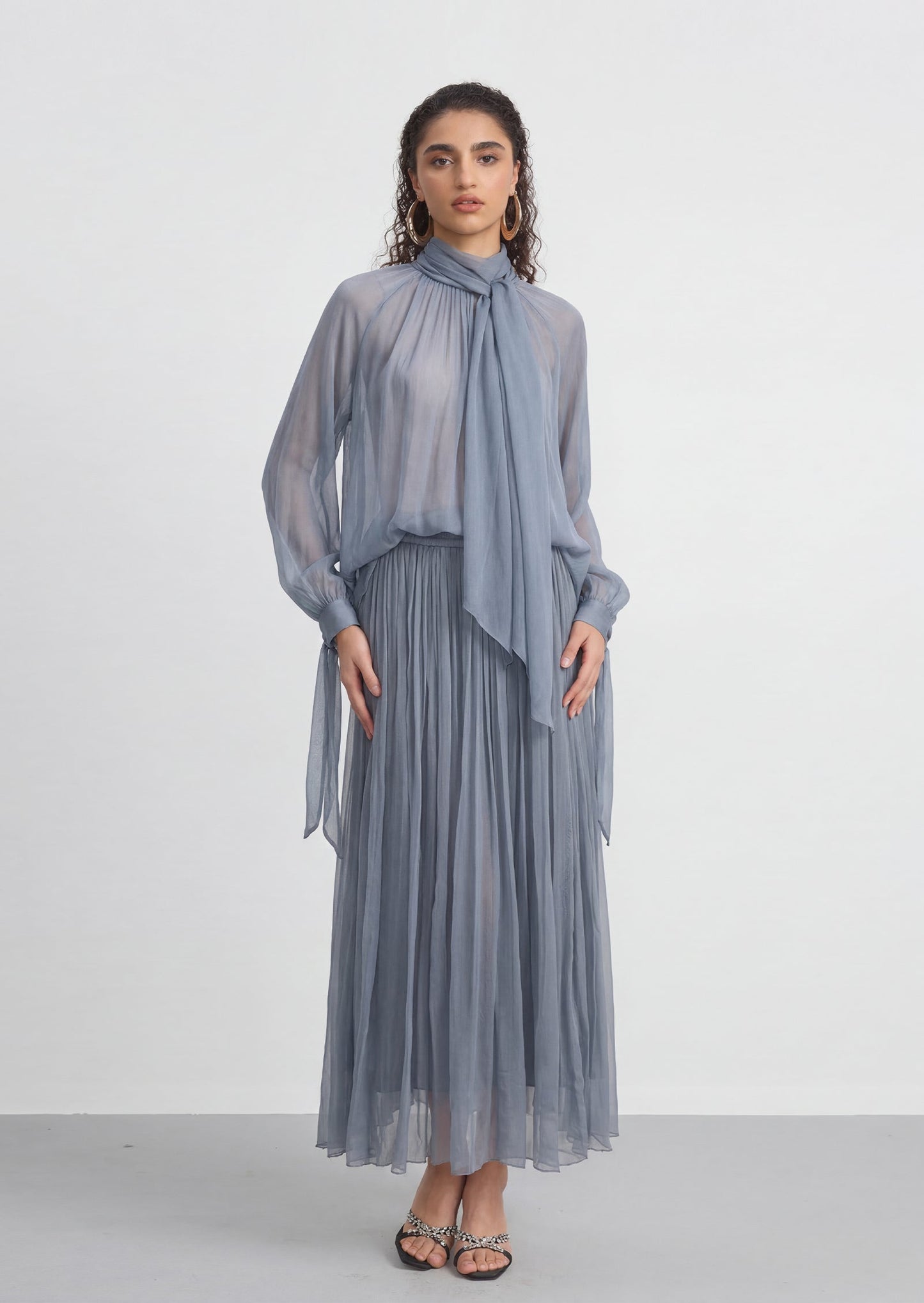 Eileen Tulle Maxi Skirt Two Piece Set