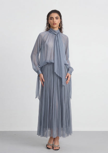 Eileen Tulle Maxi Skirt Two Piece Set