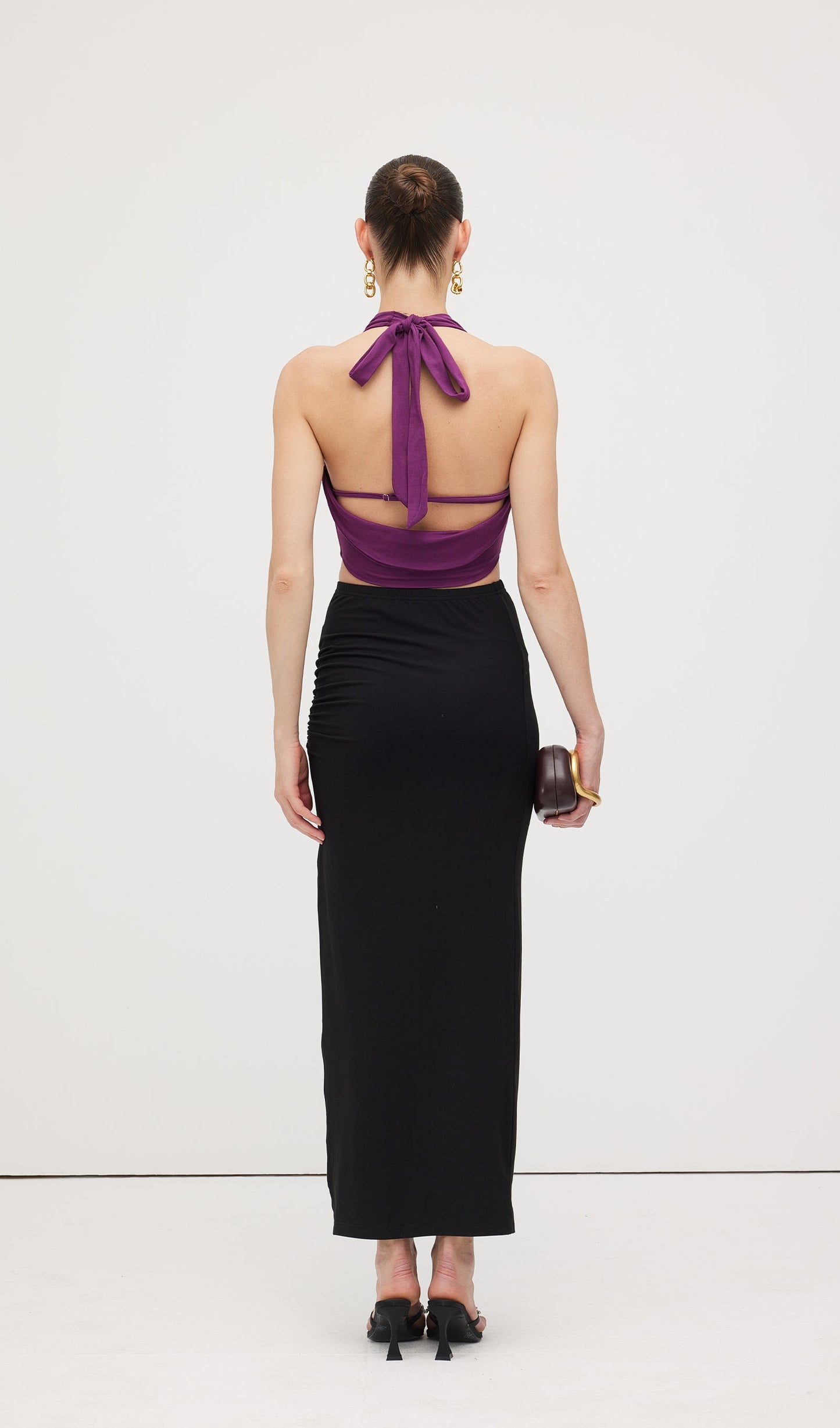 Cowl Neck Halter Top