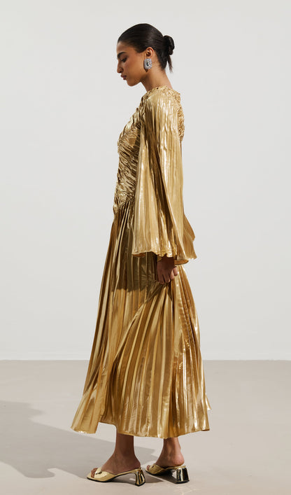 Metallic Maxi Dress