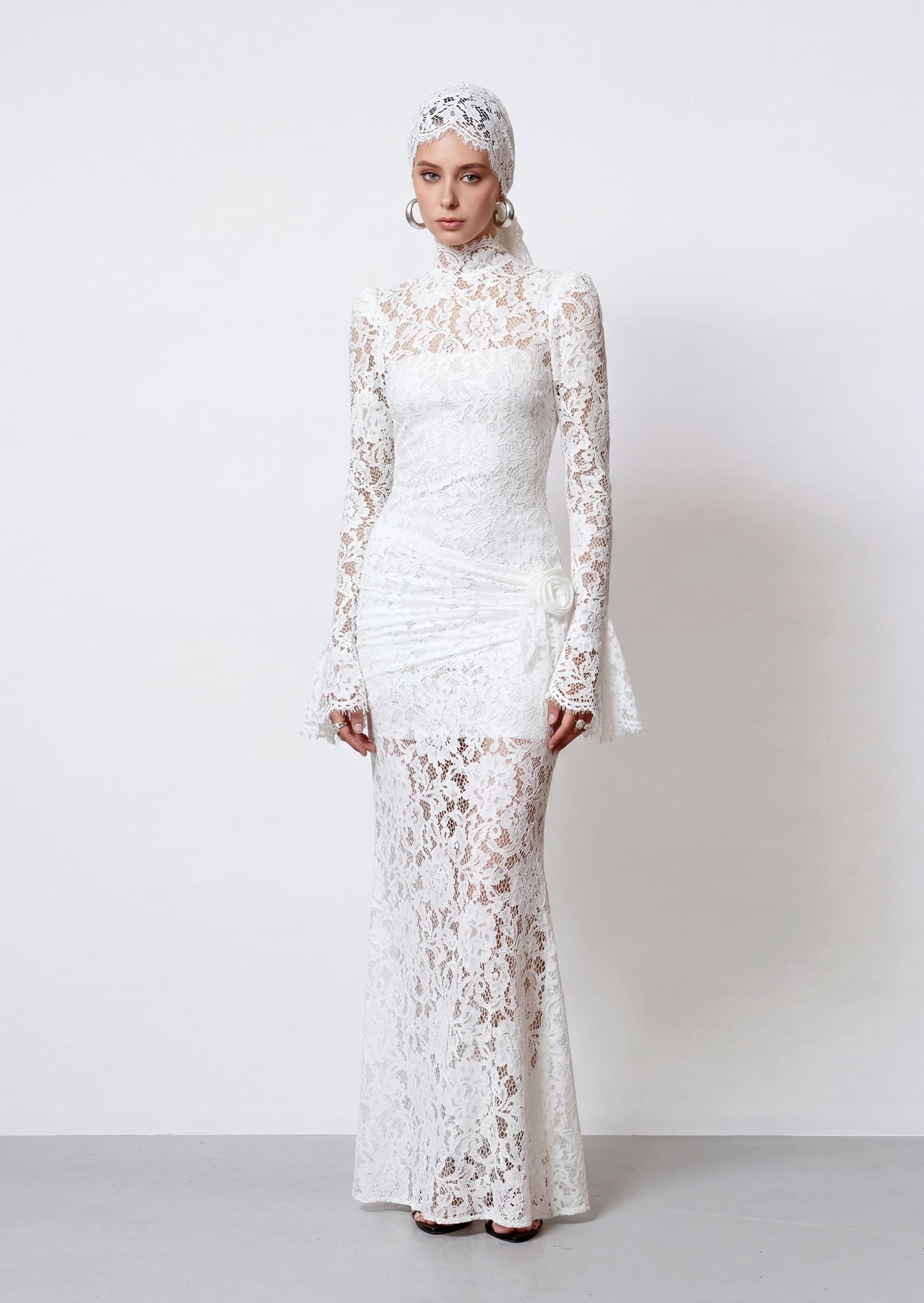 Bodita Lace Maxi Dress In White