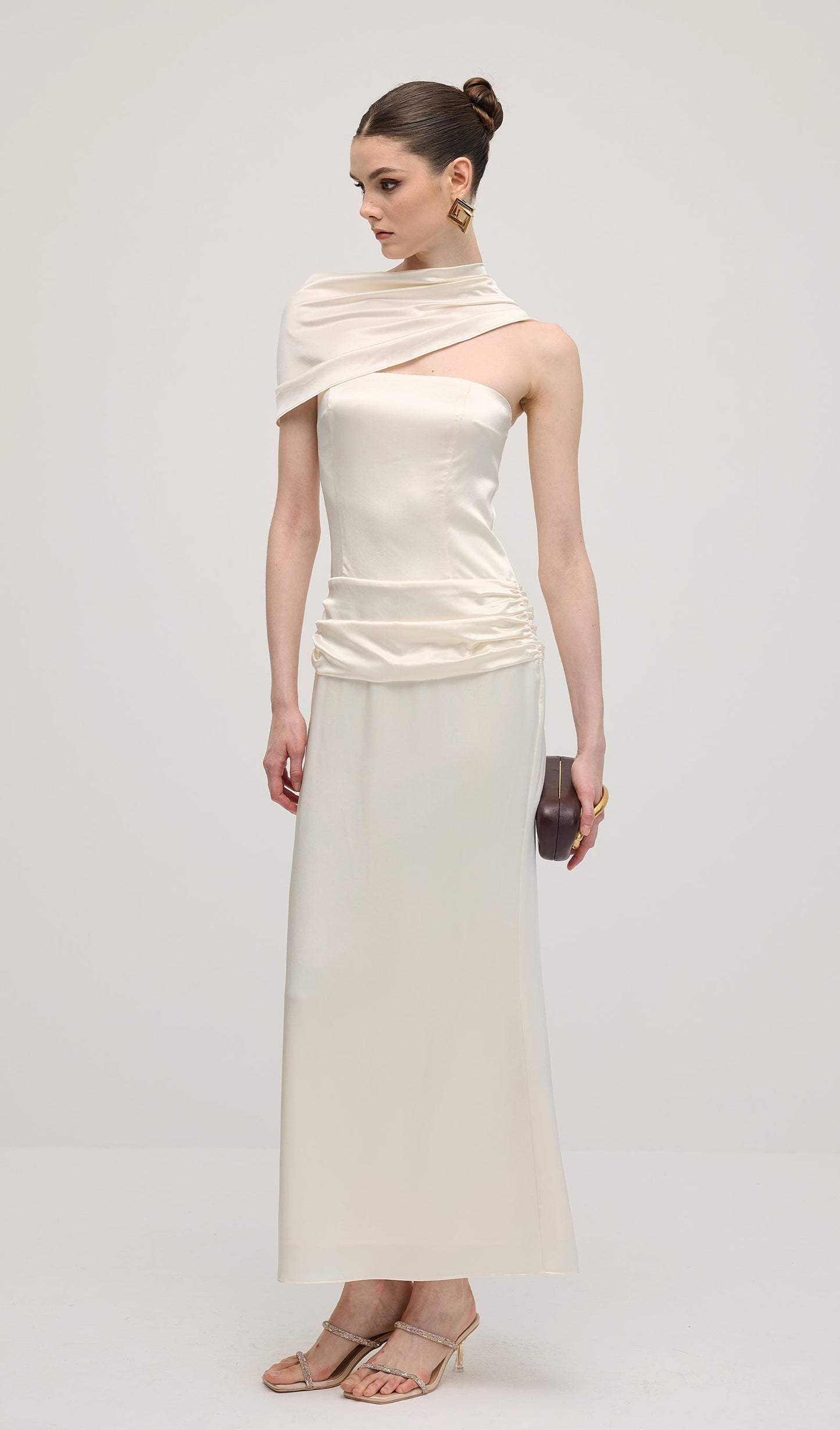 Satin Bodycon Maxi Dress