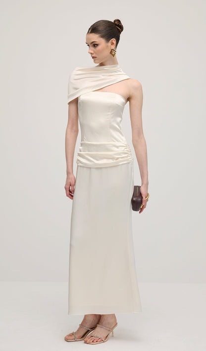 Satin Bodycon Maxi Dress