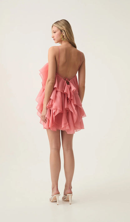 Halter Layered Mini Dress