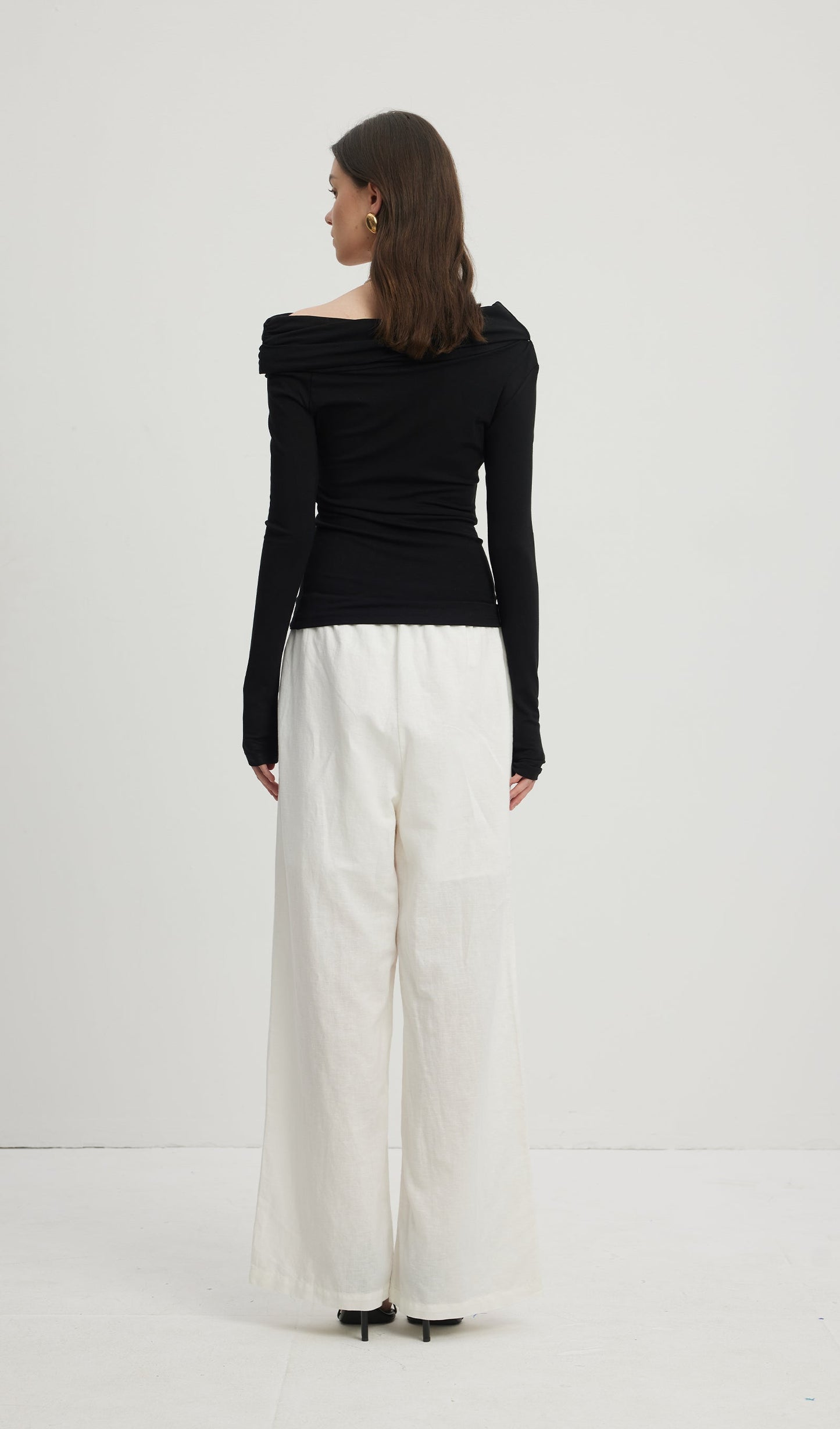 Pleated Off Shoulder Top