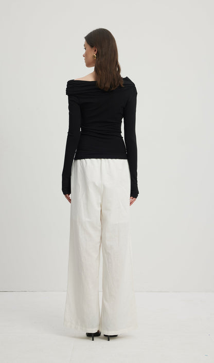 Pleated Off Shoulder Top
