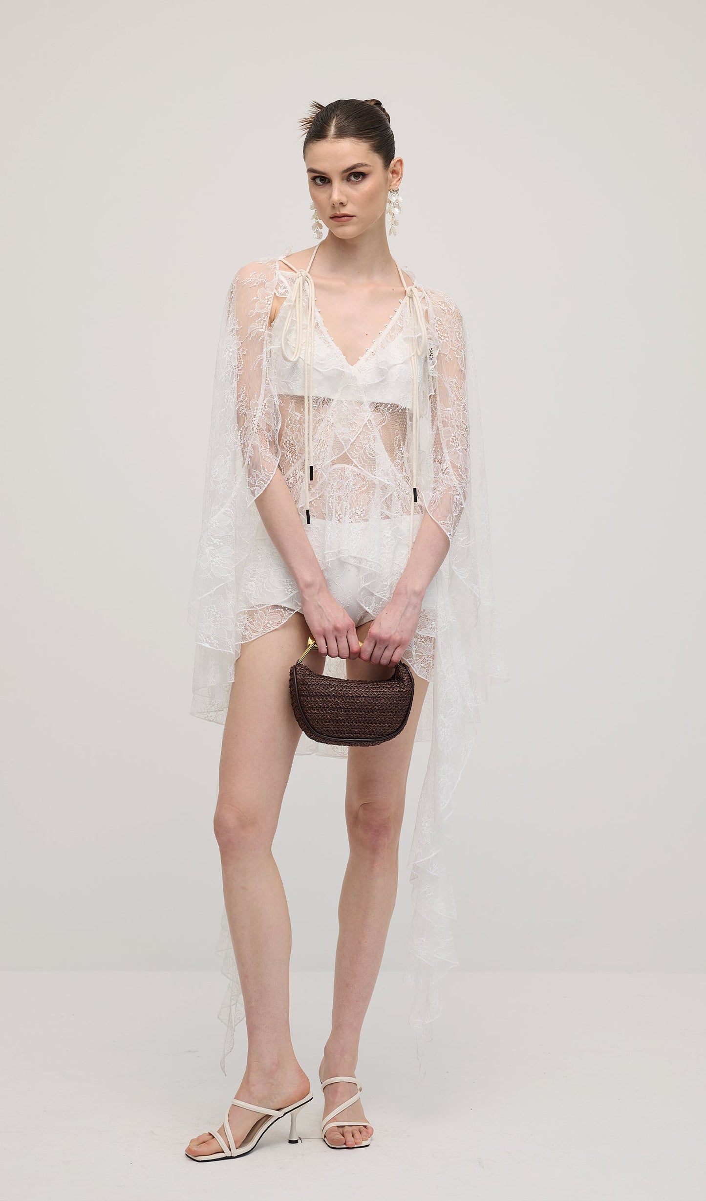 Lace Ruffle Mini Dress Sets