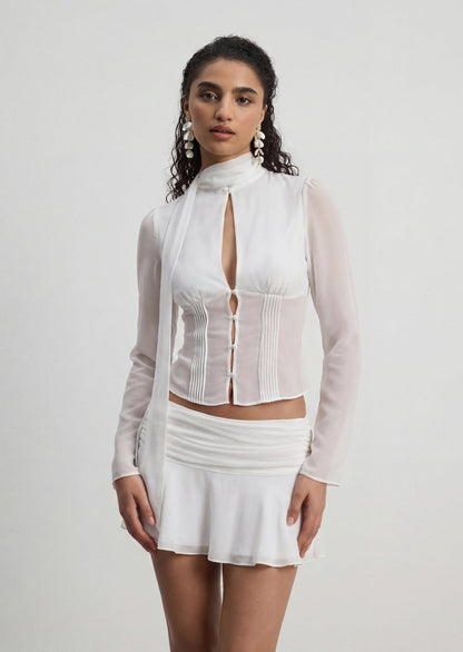 Ara Long Sleeve Top & Mini Skirt Set
