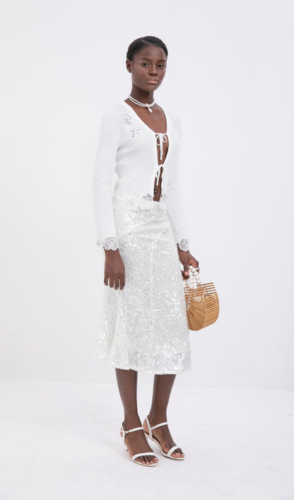 Mermaid Sequined Slim Midi Skirt
