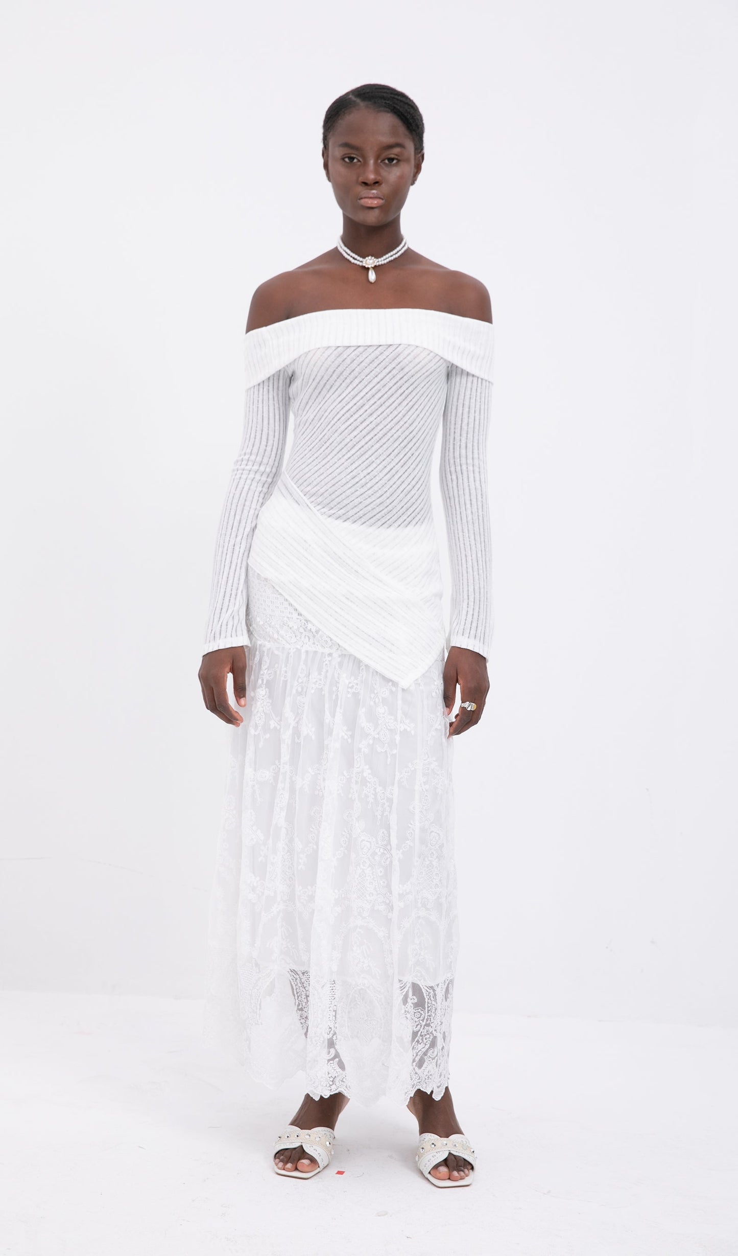 Trendy Asymmetrical Off Shoulder Top