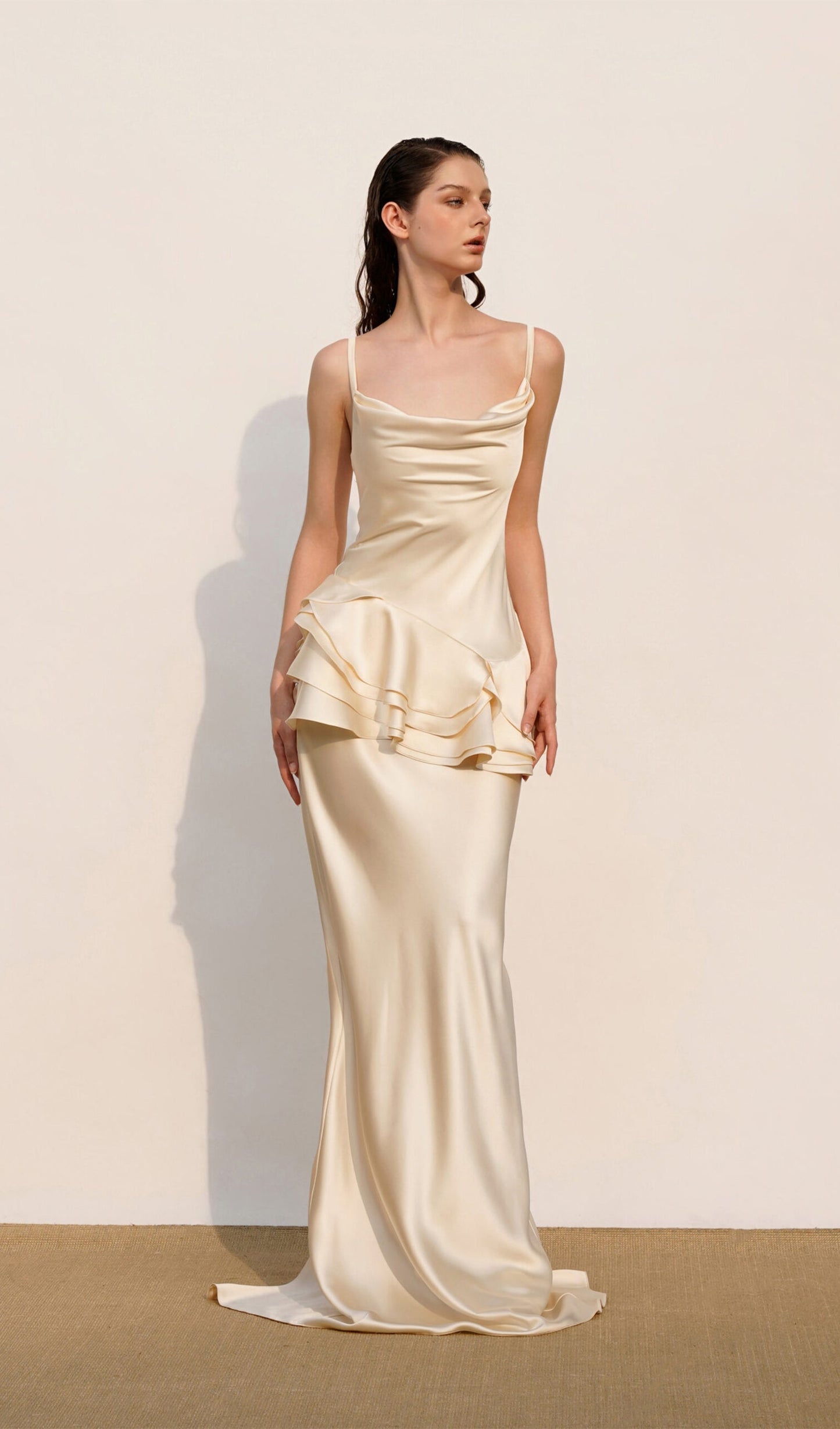 Sleeveless Layered Ruffled Maxi Dress