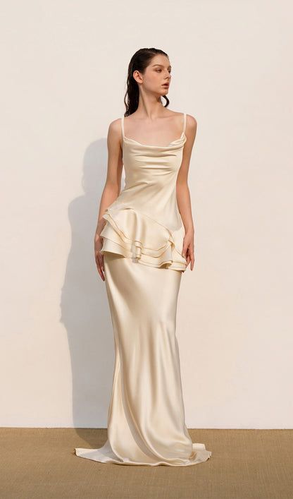 Sleeveless Layered Ruffled Maxi Dress