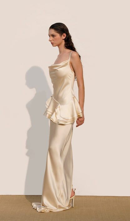 Sleeveless Layered Ruffled Maxi Dress
