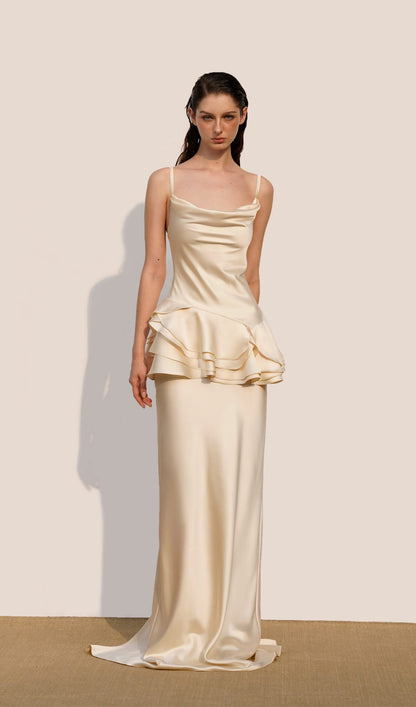 Sleeveless Layered Ruffled Maxi Dress