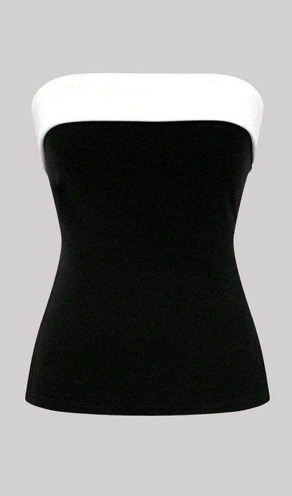 Colourbolck Slim Fit Tube Top