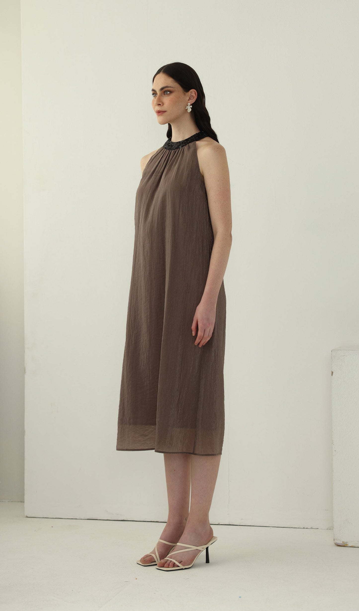 Halter Neck Relaxed Fit Maxi Dress