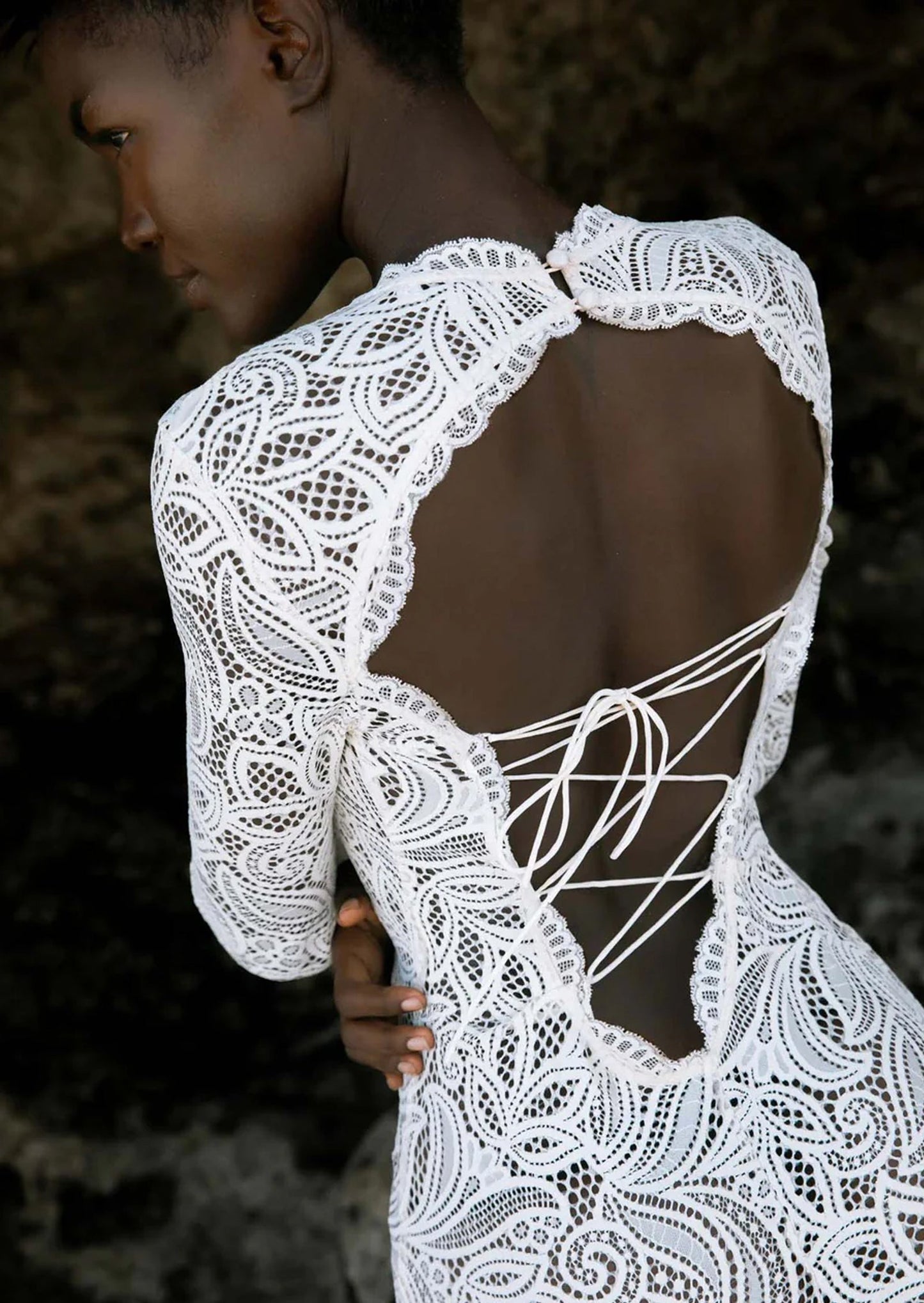 Esme Lace Open Back Maxi Dress