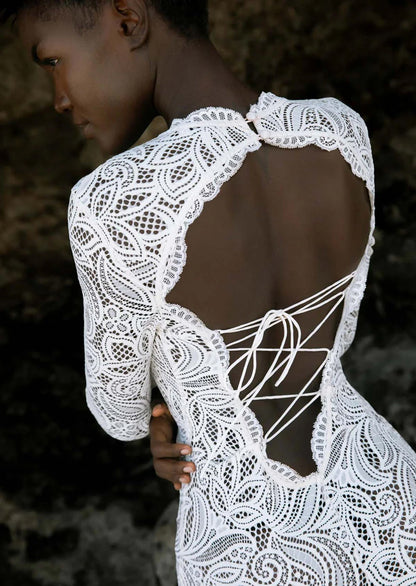 Esme Lace Open Back Maxi Dress