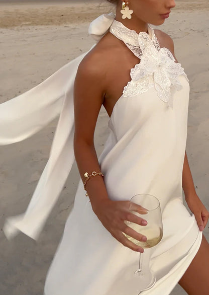 Sienna Halter Neck Split Maxi Dress