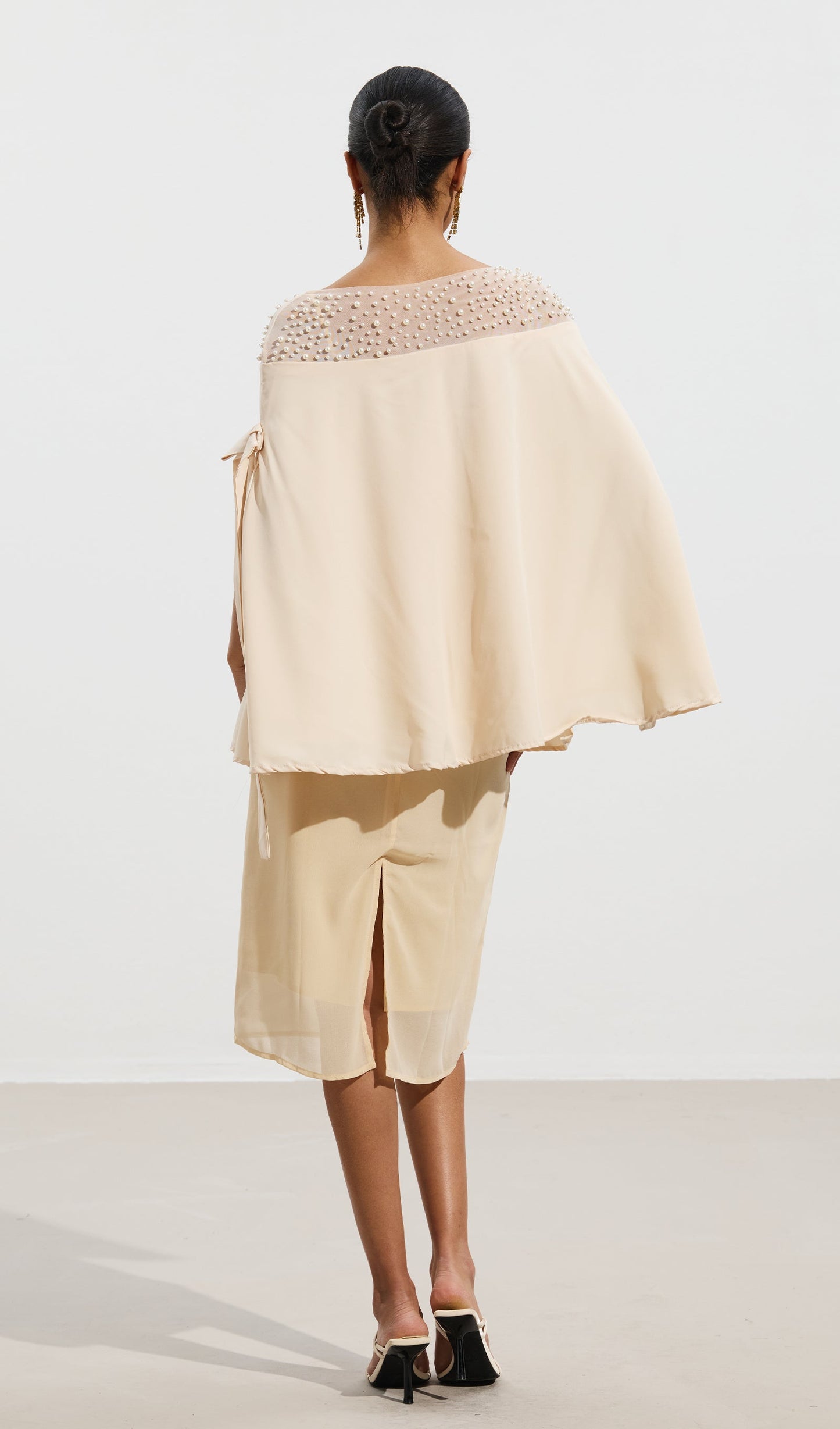 Pearl Trimmed Cape Shirt