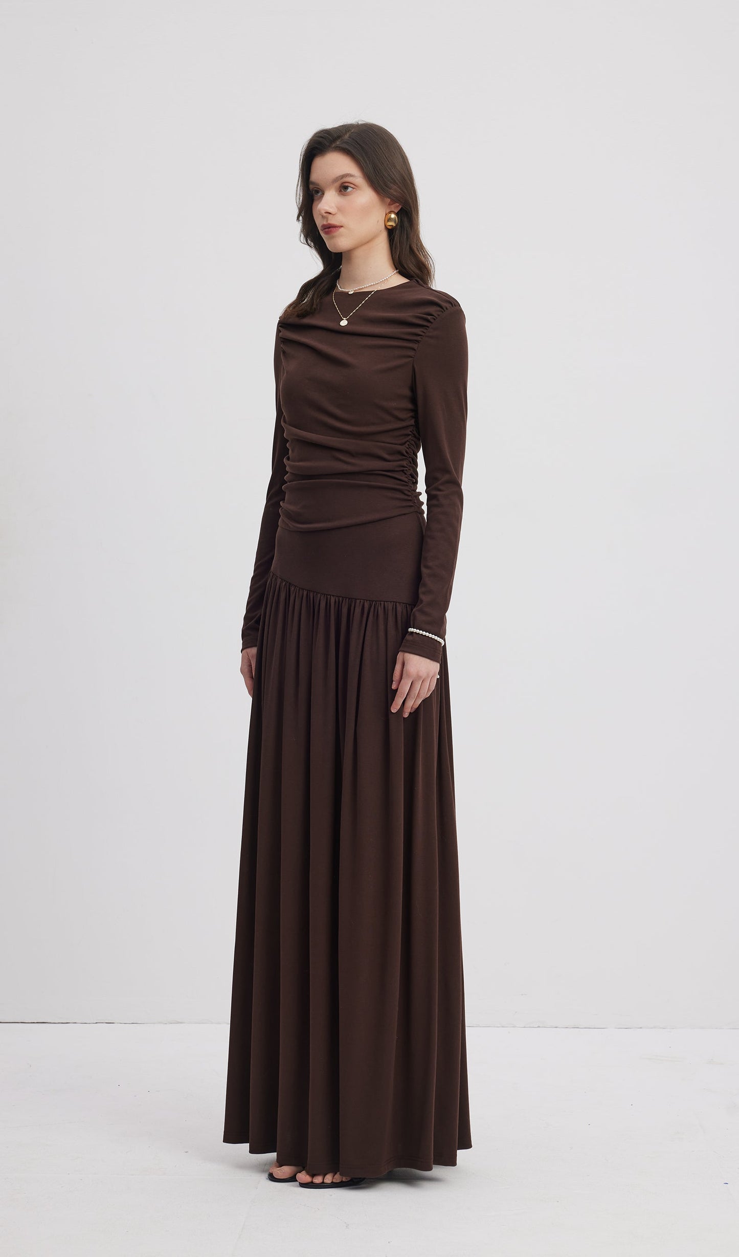 Ruffle Knitted Maxi Dress