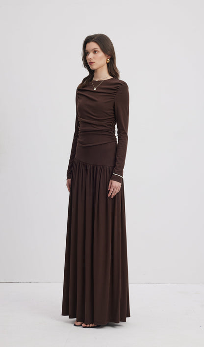 Ruffle Knitted Maxi Dress