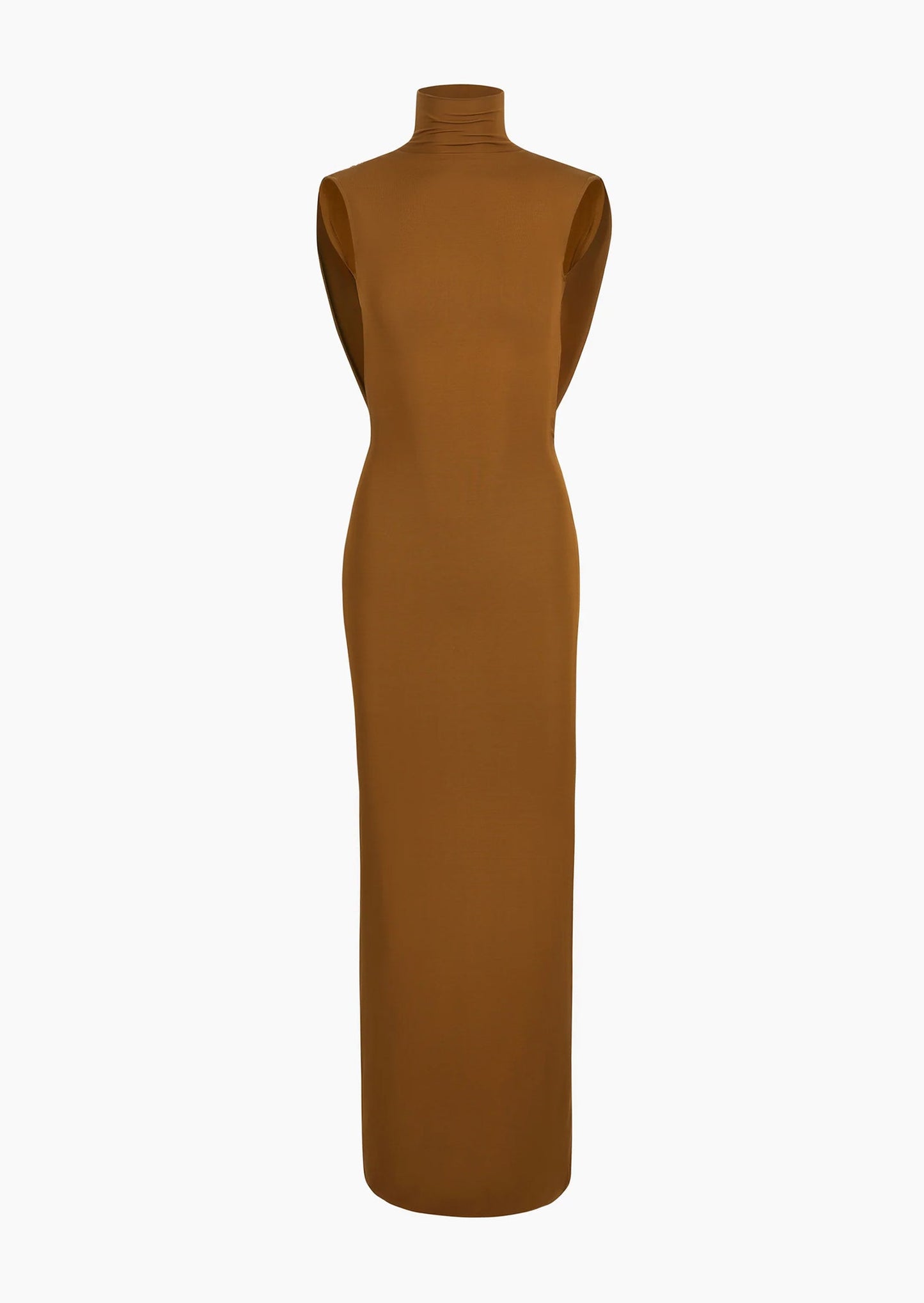 High Neck Long Draped Dress