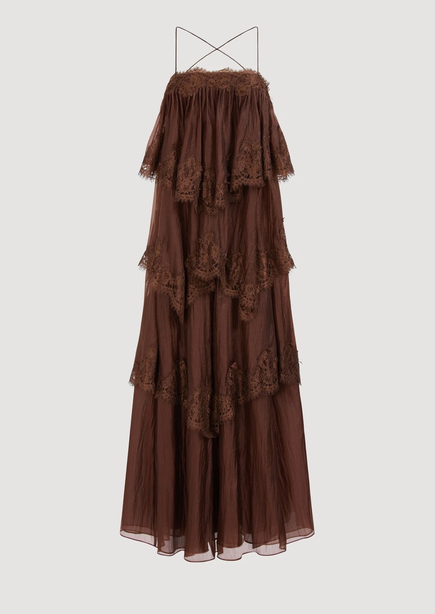 Glein Lace Appliqué Maxi Dress