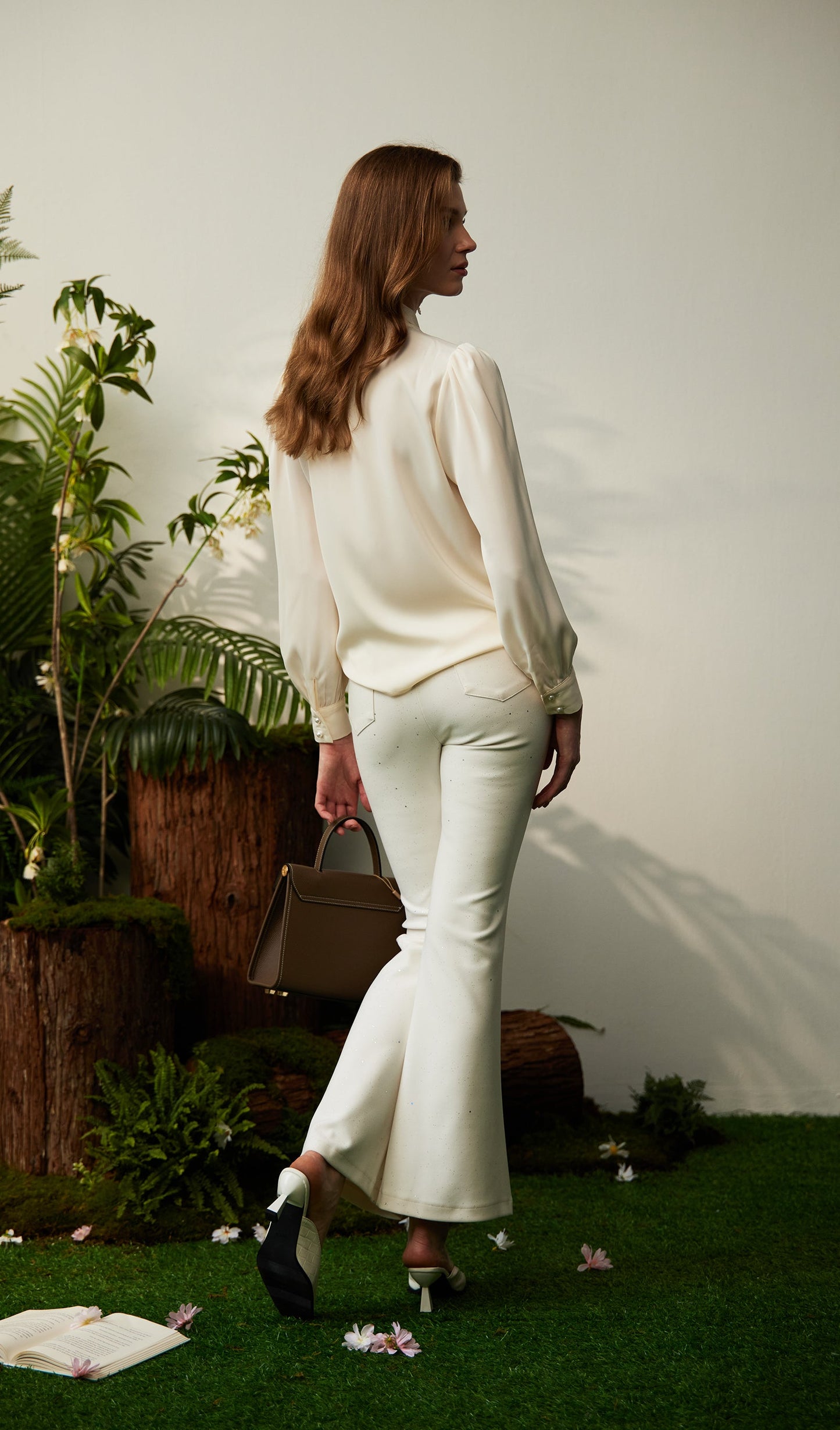 Corsage Long Sleeve Shirt Top