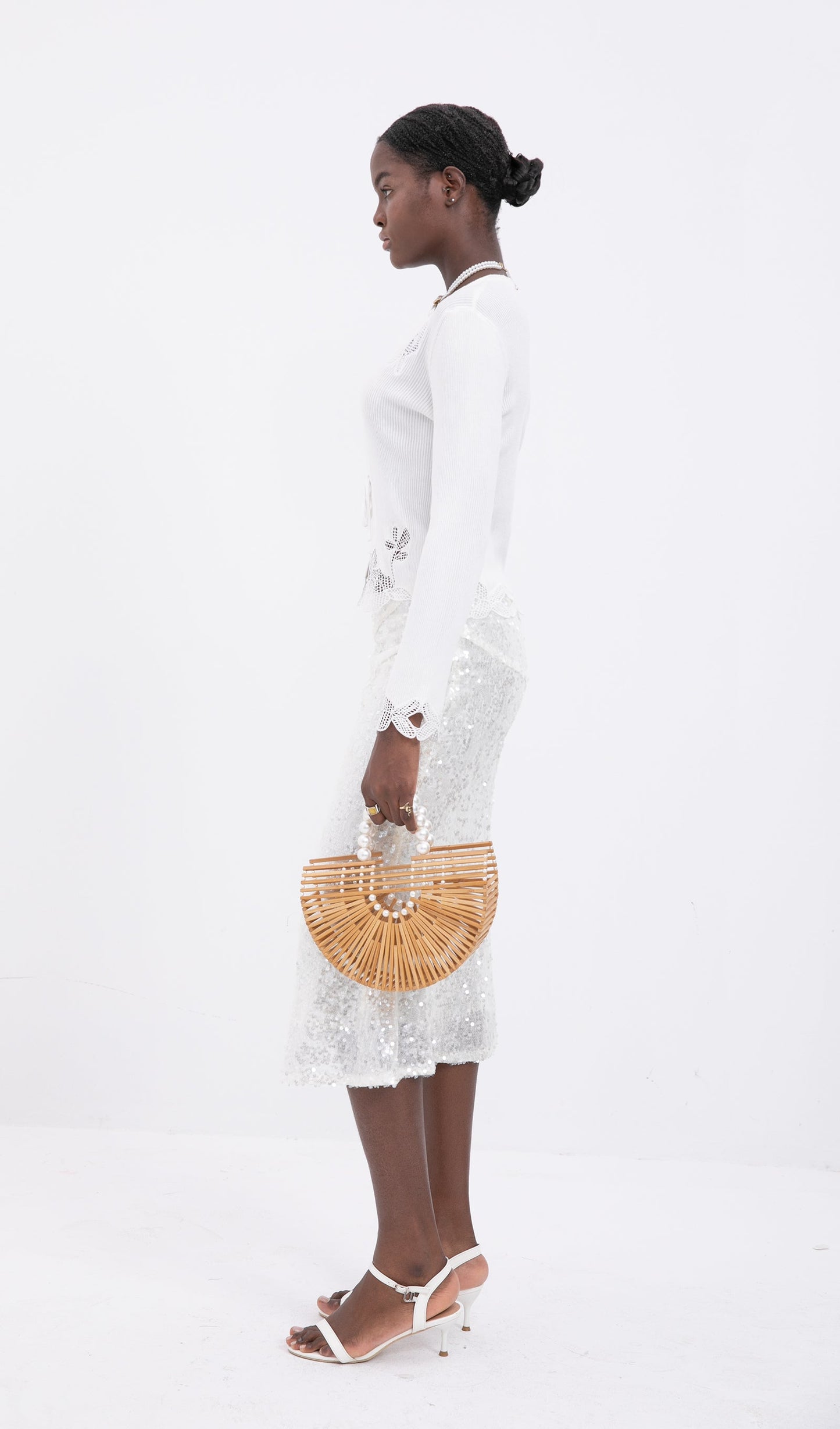 Mermaid Sequined Slim Midi Skirt