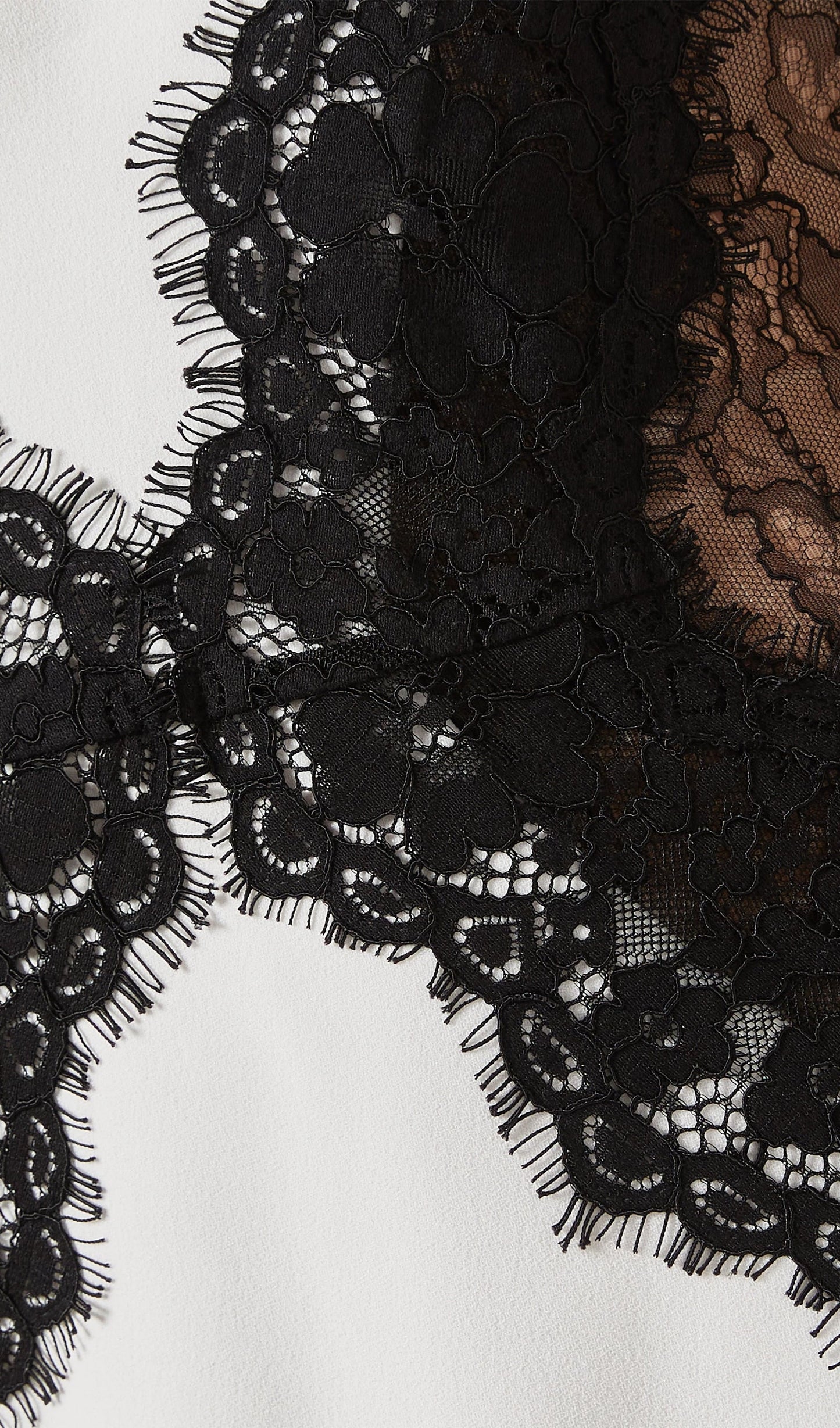 Open Back Maxi Dress In Crepe & Lace